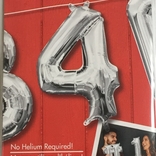 Balónek foliový narozeniny číslo 4 stříbrný 35cm x 22cm